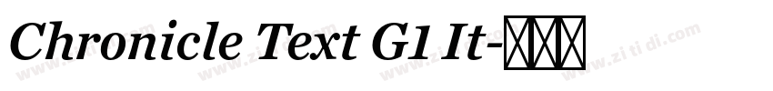 Chronicle Text G1 It字体转换